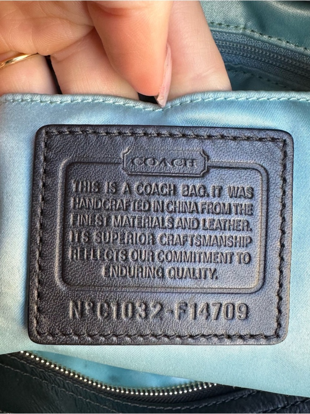 Coach Signature C Zoe Hobo Bag Black White Y2K Canvas Leather F14709 - Picture 10 of 14